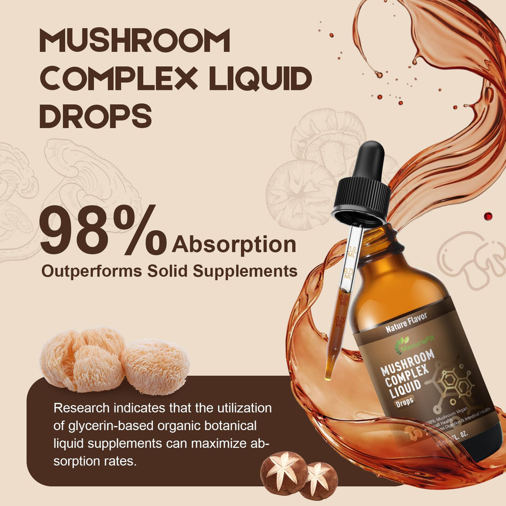 MaxuraFit king-trumpet mushroom close-up for gut balance.