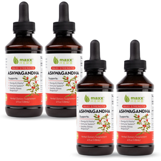 Maxx Herb Ashwagandha extract bottle front view for daily stamina support