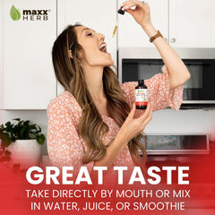Ingredients label of Maxx Herb Ashwagandha extract noting purity