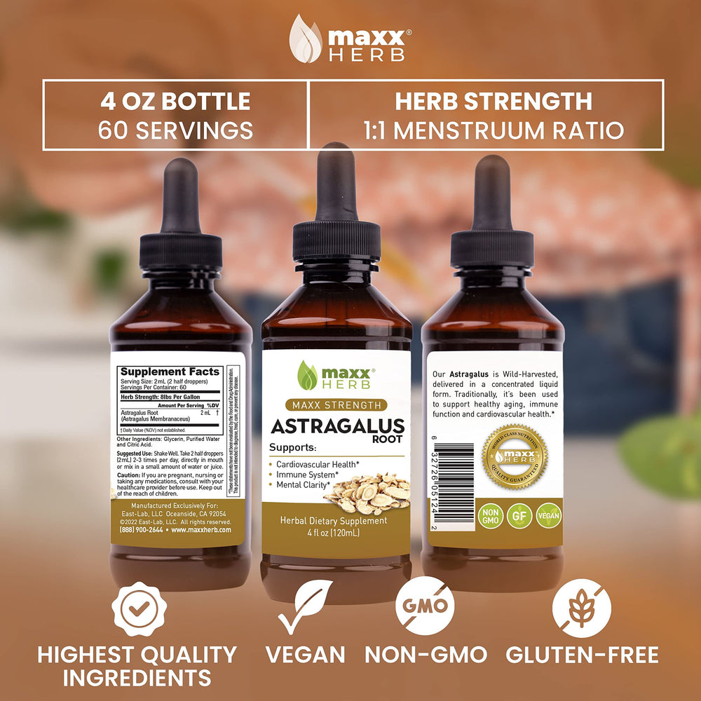 Dropper pours from Maxx Herb tincture demonstrate easy daily dosing.