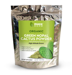 Maxx Herb Nopal Powder scoop dispense shows simple dosing and fiber boost.