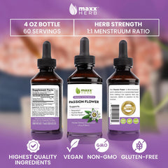 Maxx Herb bottle back shows USA-made facility and quality standards.