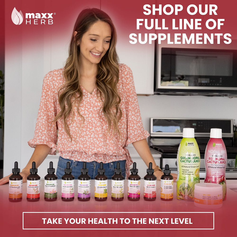 Maxx Herb Red Maca packaging - four bottles for a steady routine