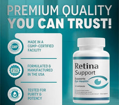 M B RetinaSupport bottle pour shot suggesting simple daily intake.
