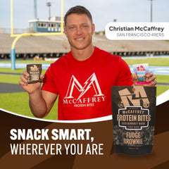 MCCAFFREY PROTEIN BITES Ed McCaffrey brand: founder's real-food energy philosophy