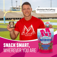McCaffrey Protein Bites energy-boosting snack for families on the go.