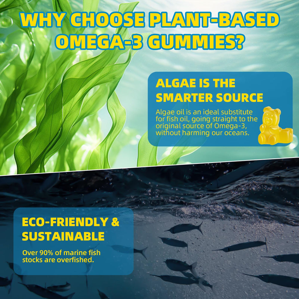 Mchokuu vegan omega-3 gummies are non-GMO and gelatin-free for a clean label.
