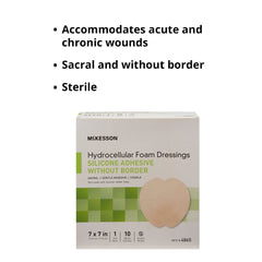 McKesson Hydrocellular foam dressing applied over a wound preserves moisture