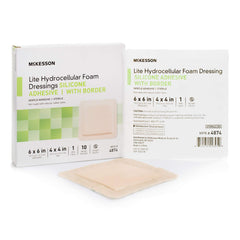 Foam dressing in use scenario protects large and small wounds
