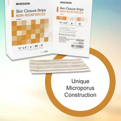 McKesson closure in use on skin demonstrates secure wear during daily activities