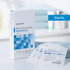 McKesson Skin Closure Strips on skin shows comfortable adhesion