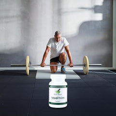 M.D. Blend MediTrim energy green tea leaves indicate metabolism support.