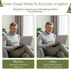 M.D. Blend Vision capsules illustrate include zinc and astaxanthin for antioxidant support.