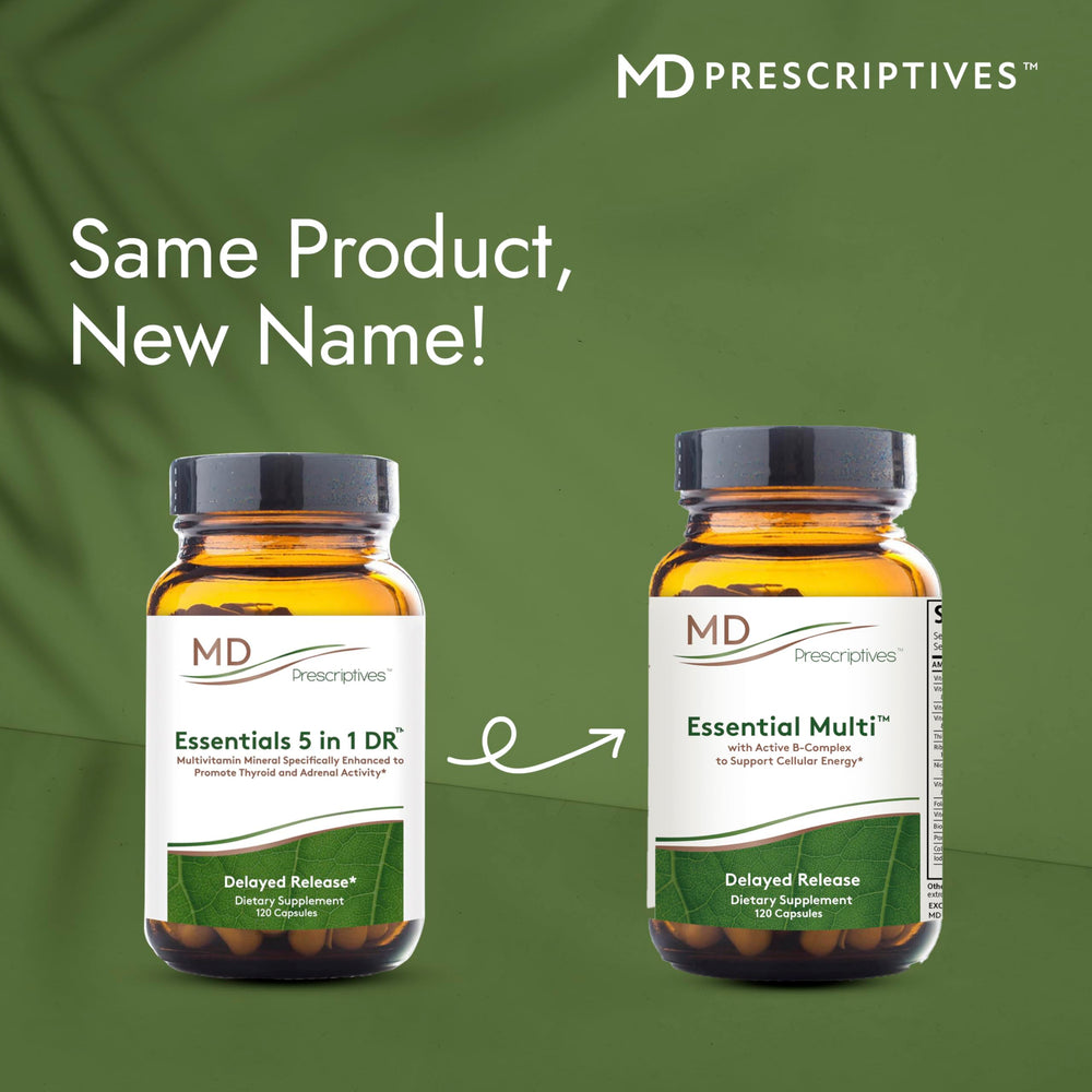 MD Prescriptives Essential Multi pouring capsules demonstrating easy daily routine