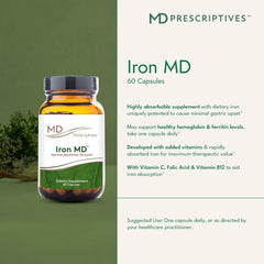 MD Prescriptives Iron MD capsules ready for daily morning use.