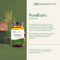 PureBiotic daily-dosing pack ready for AM and PM routine with meals