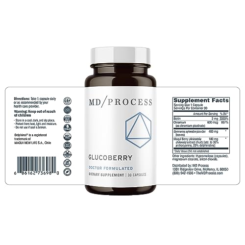 MD Process GlucoBerry label-front highlighting essential components