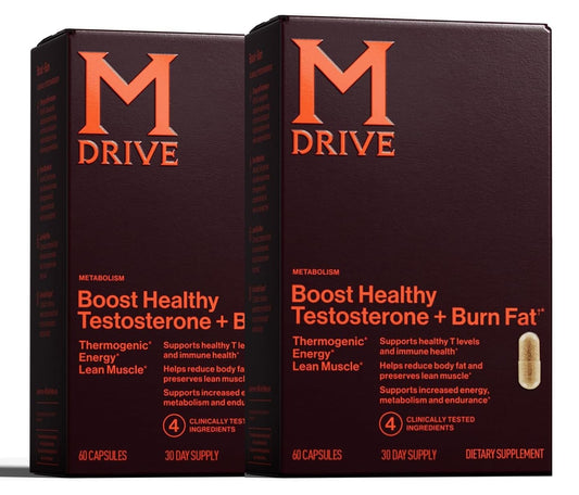 Mdrive Boost and Burn bottle front, ready for workouts and energy support