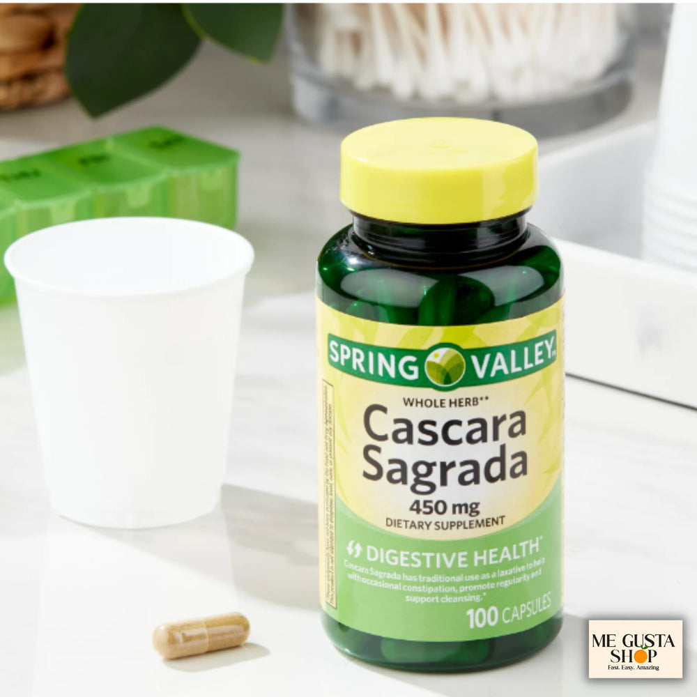 ME GUSTA SHOP Cascara Sagrada with built-in pill organizer for daily routine.
