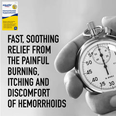 Equate Hemorrhoidal Suppositories minimal absorption for comfortable use.