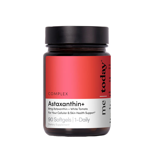 me today Complex Astaxanthin-8mg bottle showing premium antioxidant support for daily wellness