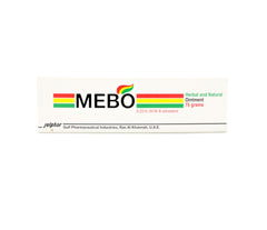 MEBO Burn cream being applied on skin for minor care.