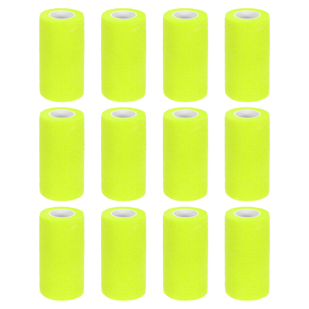 MECCANIXITY cohesive bandage roll in yellow for secure, comfortable support.