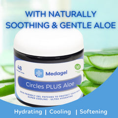 Medagel Circles Plus Aloe 3-inch patch travels in nursery bag for quick relief