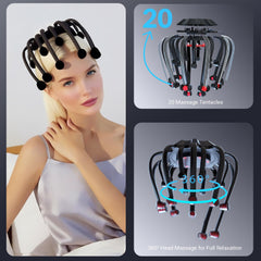 MEDAMOC scalp massager 20-heads closeup showing head array