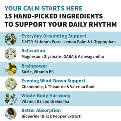 MedChoice mood supplement label detail highlighting key ingredients and dosage