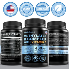 MEDCHOICE 9-in-1 B Complex two-bottle pack for ongoing daily support