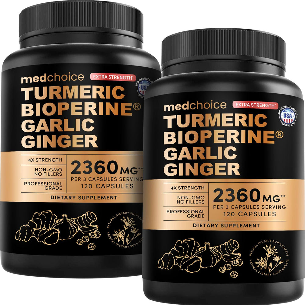 MEDCHOICE extra-strength turmeric bottle with pour for easy daily use