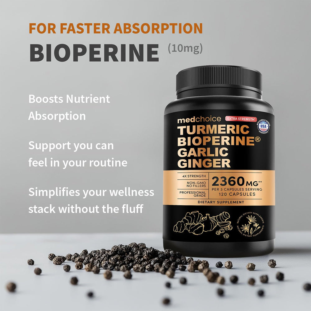 MEDCHOICE non-GMO organic turmeric blend for clean daily use