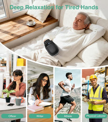 Medcursor hand massager packaging shows complete kit and warranty.
