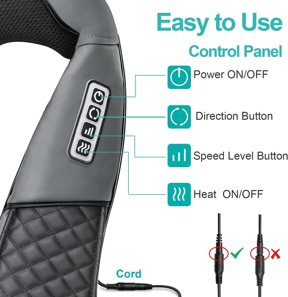 Medcursor Neck Massager three-speed controls offer customizable pressure
