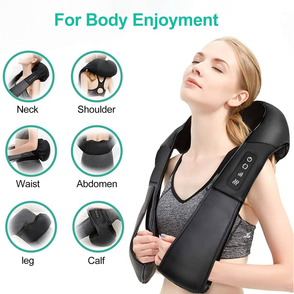 Medcursor Neck Massager 3D kneading pillow mimics hands for a thorough massage