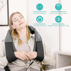 Medcursor Neck Massager kneading heads deliver balanced shiatsu-style relief