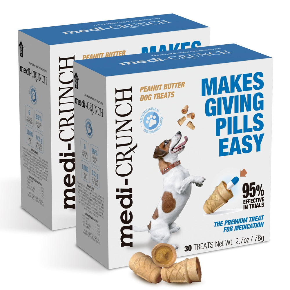 Medi-Crunch peanut-butter-crunchy-shell disguises meds for easier dosing.
