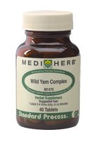 Medi Herb Wild Yam Complex bottle for menopause support and mood balance.