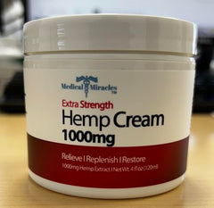 Medical Miracles Hemp Cream on neck with lightweight absorption.