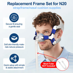 MEDICOLOR Airfit N20 frame provides durable support for stability.