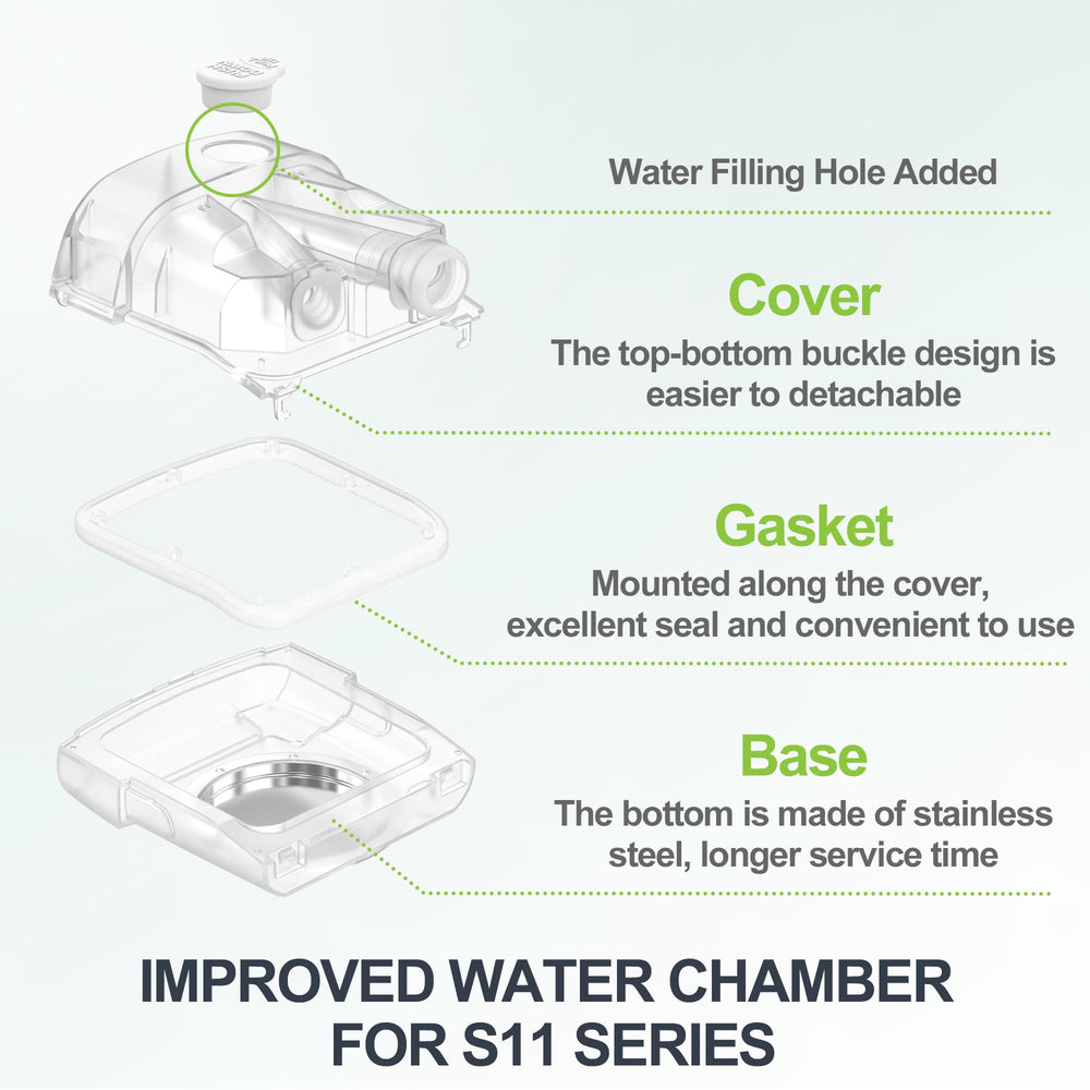 Chamber slides in smoothly for quick daily refills and maintenance