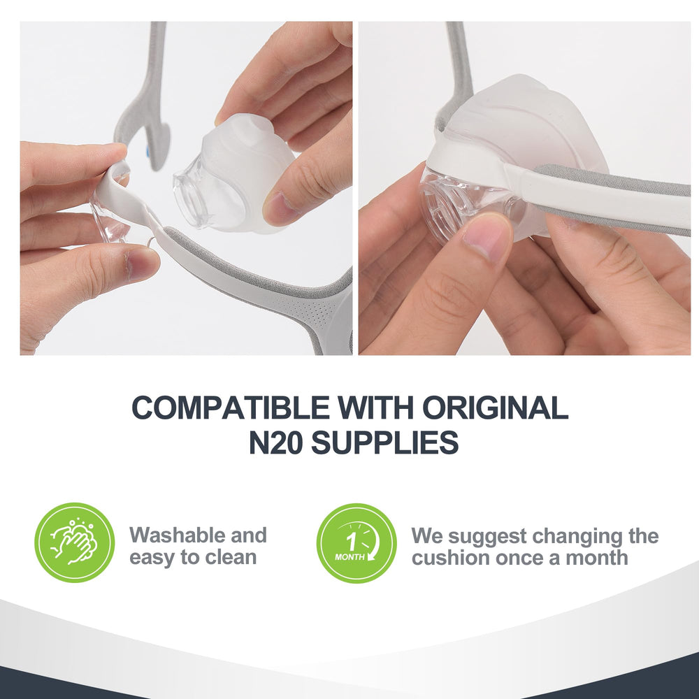 MEDICOLOR cushion packaging highlights dual-pack convenience for CPAP users.