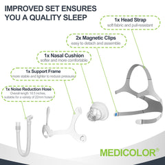 MEDICOLOR Wisp CPAP tube for flexible connection and easy setup