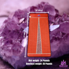 MediCrystal Amethyst Mat crystal closeup highlighting natural stones inside the mat