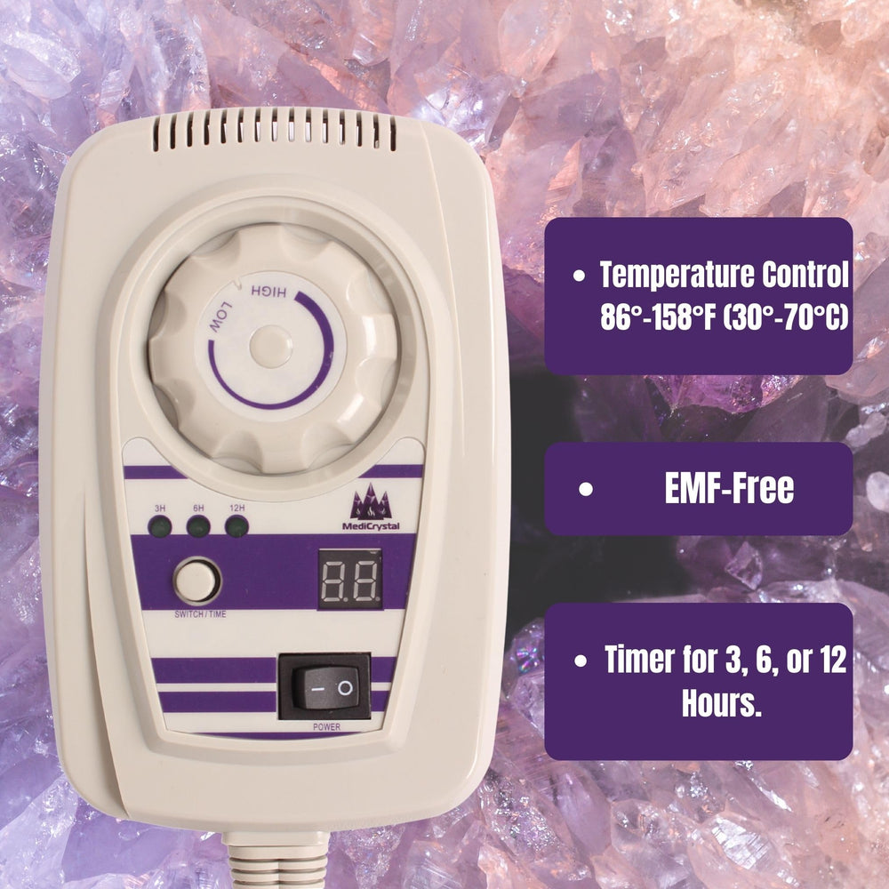 MediCrystal Amethyst Mat protective cover emphasizing durability and easy cleaning