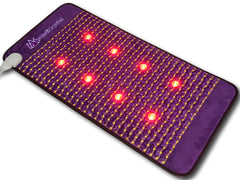 MediCrystal far infrared amethyst mat front view for a relaxing home spa session.