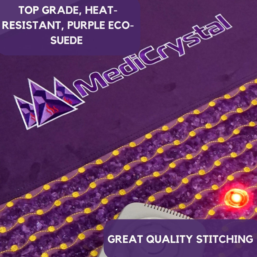 MediCrystal visible red 660nm LEDs for skin cues and warmth.