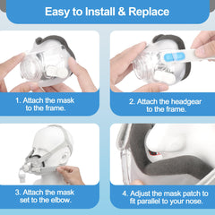 Medihealer Airfit F30 compatible cushion maintains a secure seal during sleep.