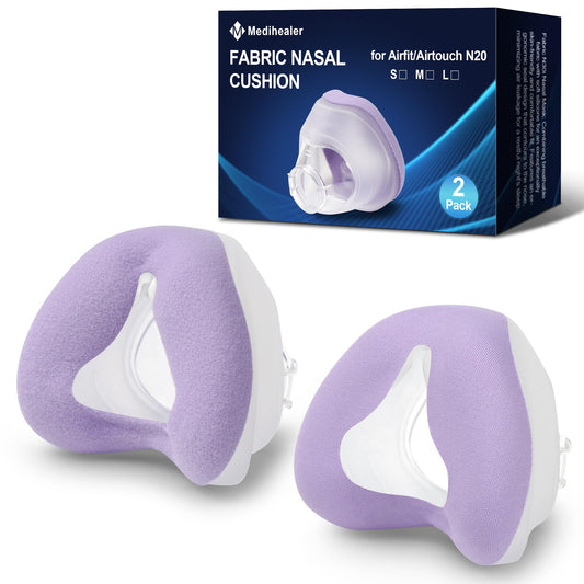 Medihealer AirFit N20 standard fabric nasal cushion for cool comfort.